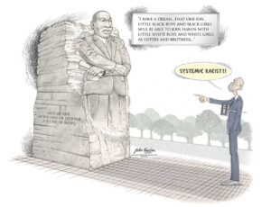 MLK and Biden as Racist Political Cartoon