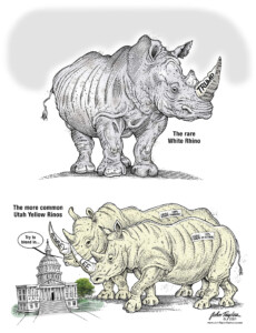 Utah Rinos Political Cartoon