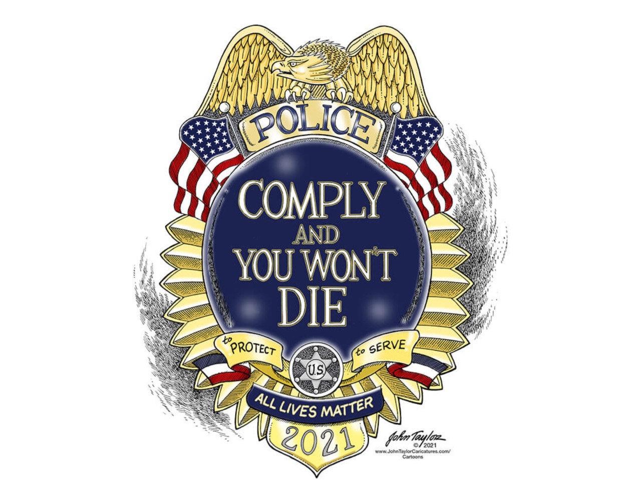 Comply and You Won't Die Biden - Political Cartoon