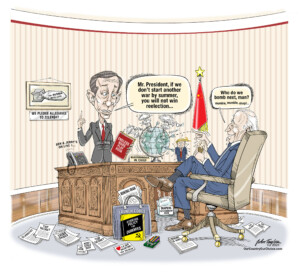 Jake Sullivan and Joe Biden discuss who the next bombing target is - WWIII