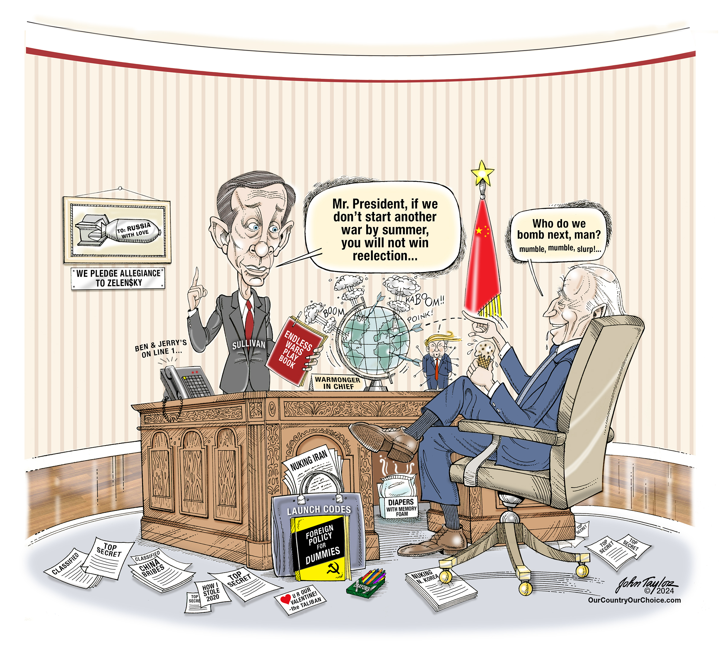 Jake Sullivan and Joe Biden discuss who the next bombing target is - WWIII