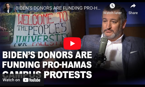 Senator Ted Cruz blasts Biden donors for funding Hamas