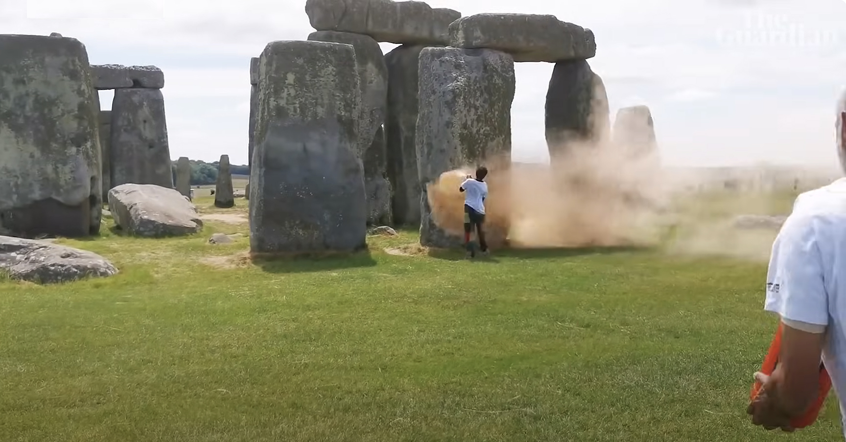 Stonehenge vandalized by spray-painting climate activists