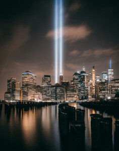 Twin Towers Memorial, NYC, by Lerone Pieters