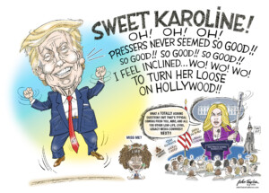 White House Press Secretary, Karoline Leavitt, lambasts the Legacy Media during press conferences.