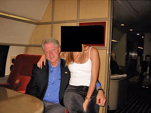 Bill Clinton committing adultery at Epstein Island