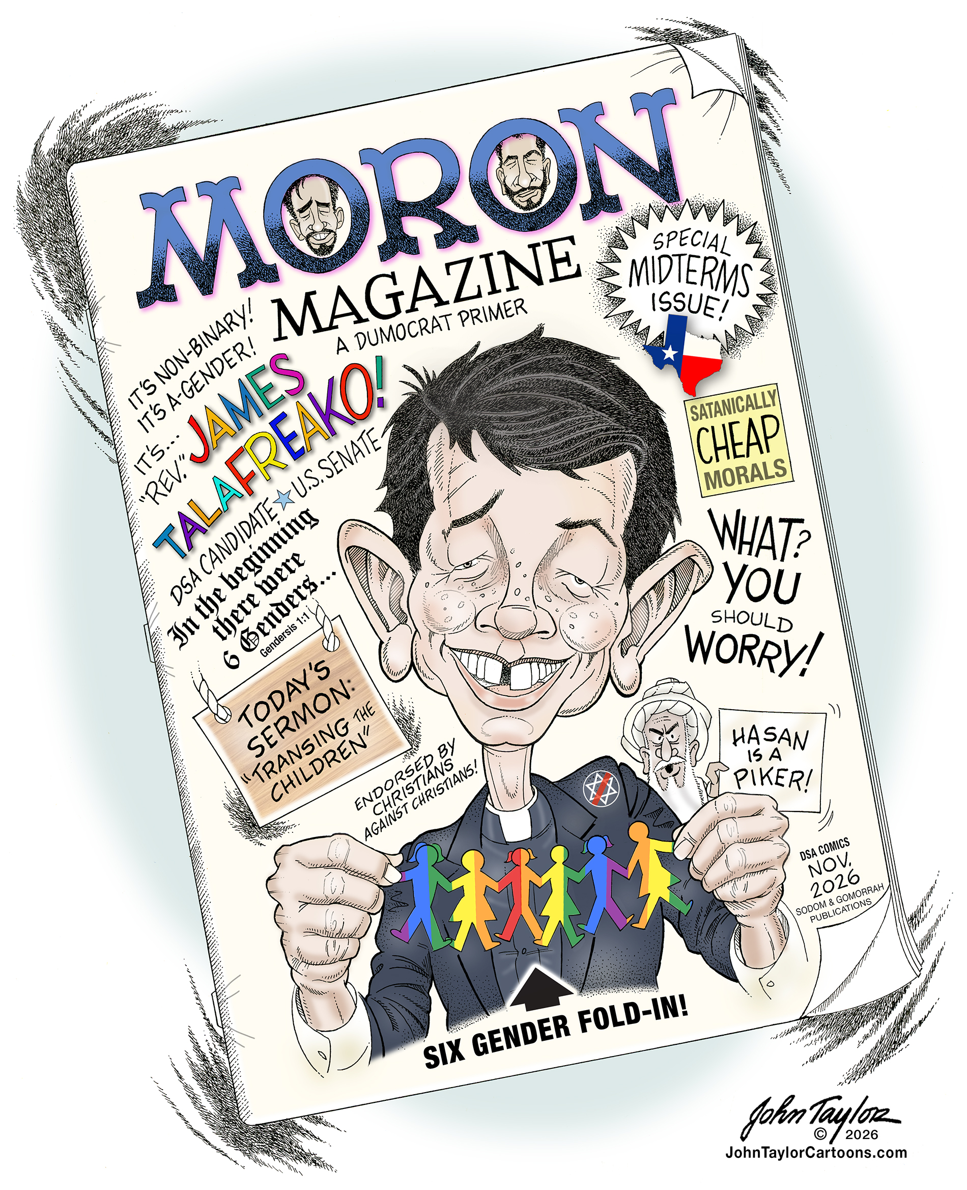 James Talarico TalaFreako Political Cartoon by John Taylor