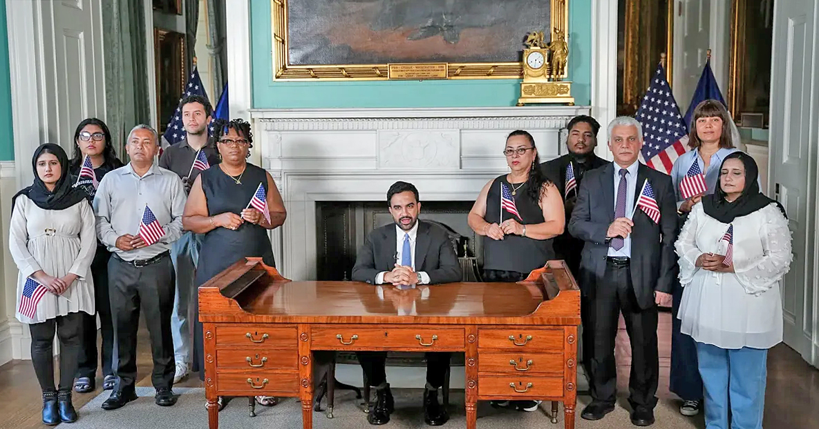 Mamdani at Washington's Desk 7-4-26
