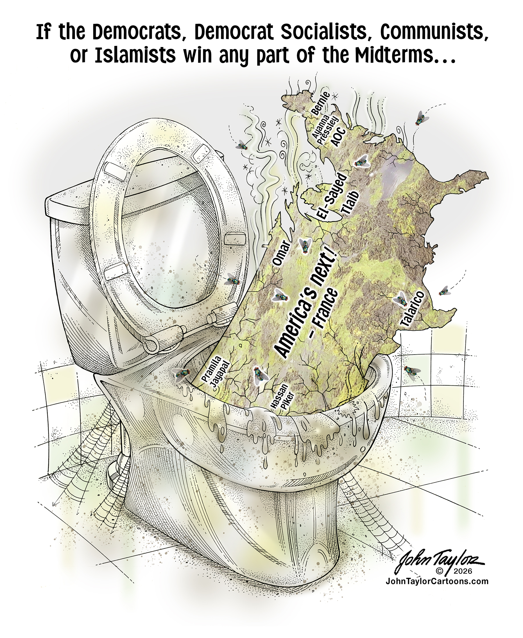 2026 Midterms Election Result If Dems Win - Political Cartoon by John Taylor